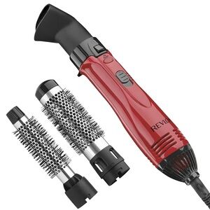 Revlon Red Hair Dryer with Brush Attachments